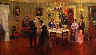 Wigilia, Boże Narodzenie. Pocztówka B. Rychter-Janowskiej z 1935 roku