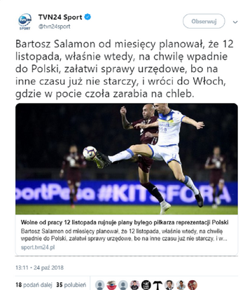 TVN24 o&nbsp;Bartoszu Salamonie