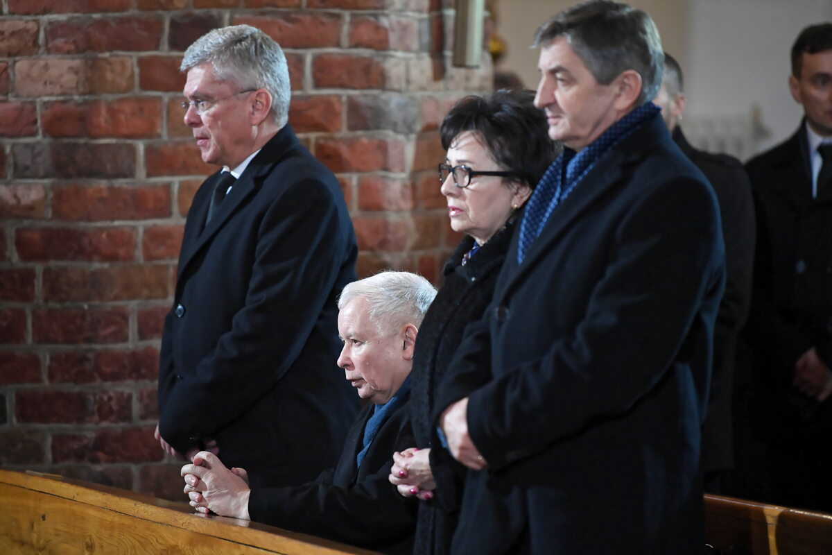 Jarosław Kaczyński, Stanisław Karczewski, Marek Kuchciński, Elżbieta Witek 