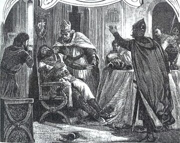 Śmierć Kazimierza Sprawiedliwego, rys. K.F. Pillati