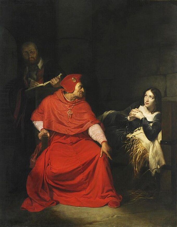 Paul Delaroche, Joanna d'Arc przesłuchiwana w więzieniu przez kardynała Winchester