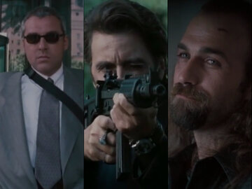 Tom Sizmore, Al Pacino, Kevin Gage w&nbsp;filmie "Gorączka"