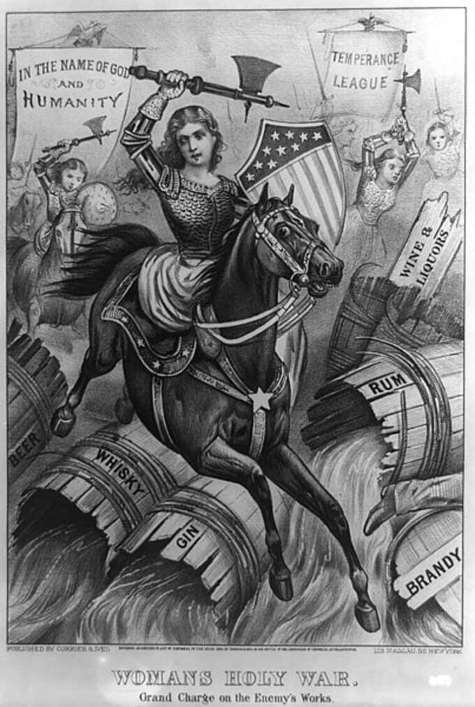 USA. Plakat nawołujący do trzeźwości, 1874 rok.