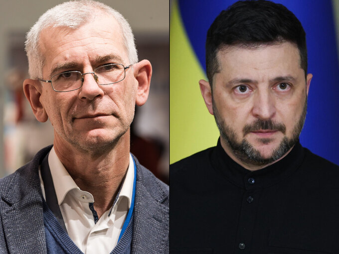 prof. Grzegorz Motyka i&nbsp;Wołodymyr Zełenski