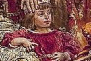 Mały Zygmunt August na obrazie Jana Matejki "Zawieszenie dzwonu Zygmunta"