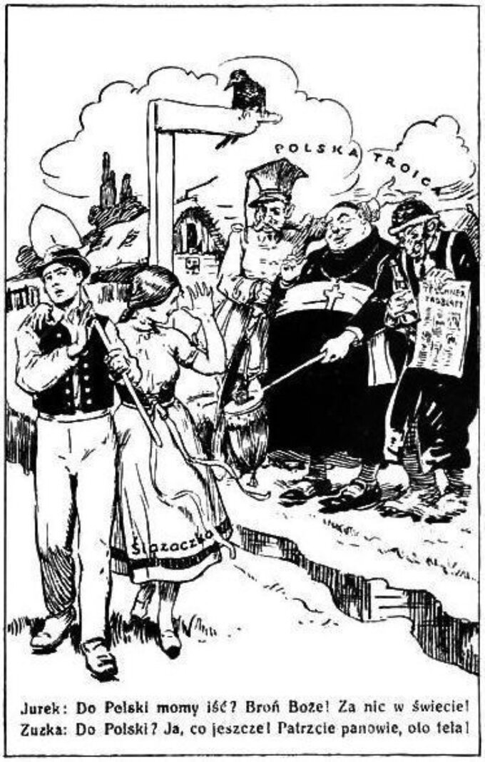 Antypolska czeska ulotka propagandowa z&nbsp;okresu plebiscytowego -&nbsp;konflikt o&nbsp;Śląsk Cieszyński