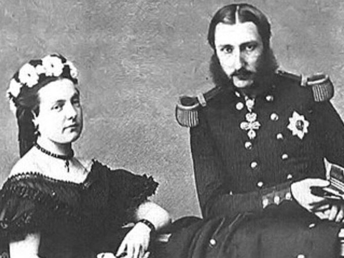 Leopold II&nbsp;z&nbsp;małżonką, Marią Henriettą