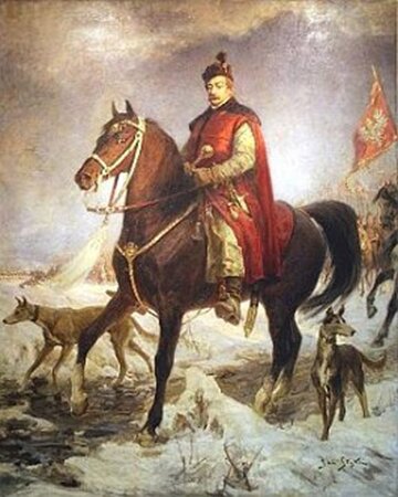 Hetman Jan Zamoyski na&nbsp;koniu, obraz Jana Styki