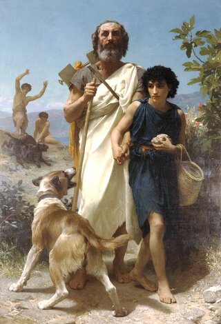 Homer i&nbsp;jego przewodnik &ndash; obraz Williama-Adolphe'a Bouguereau