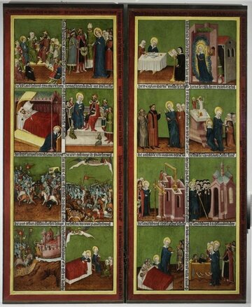 Skrzydła Tryptyku z&nbsp;Legendą św. Jadwigi Śląskiej, ok. 1430-1440