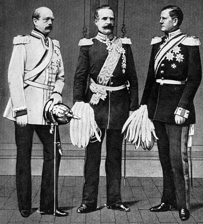 Otto von Bismarck, Albrecht von Roon i Helmuth von Moltke