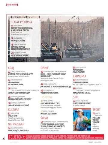 Nr 14. Spis treści