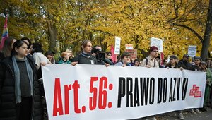 Miniatura: Protest przed KPRM w obronie migrantów....