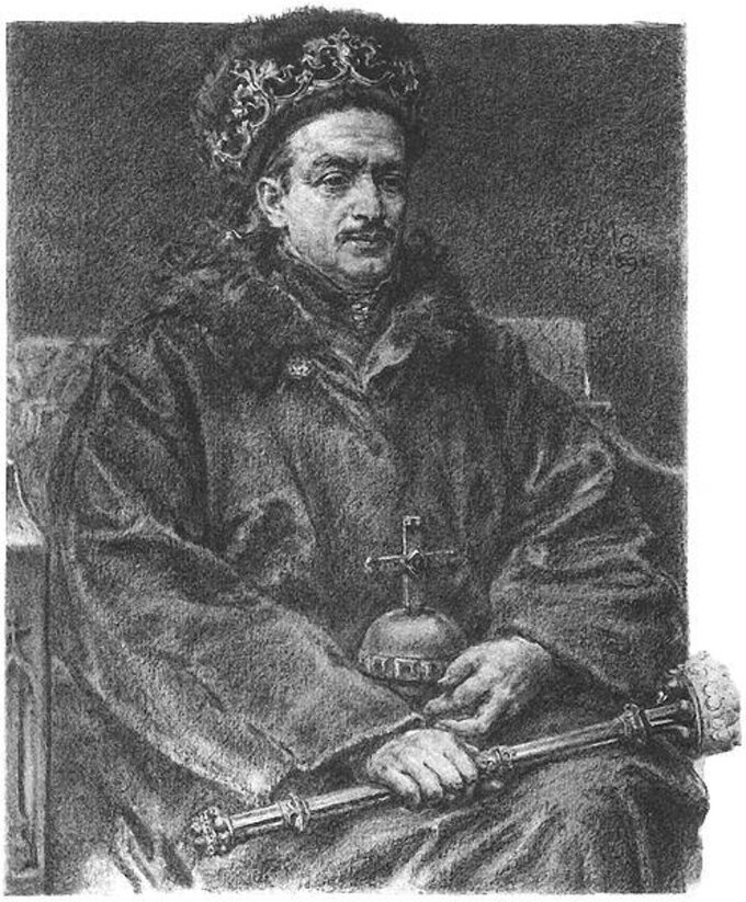 Kazimierz Jagiellończyk. Rysunek Jana Matejki