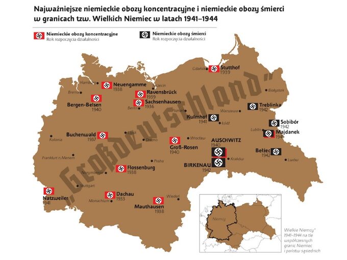 Niemieckie obozy koncentracyjne i zagłady w granicach tzw. Wielkich Niemiec w latach 1941-1944