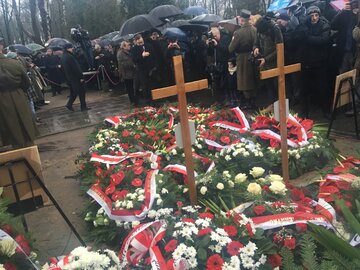 Pogrzeb płk. Matuszewskiego i&nbsp;mjr. Rajchamna na&nbsp;Wojskowych Powązkach