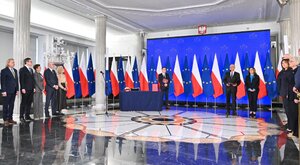 Miniatura: "Ślubowanie" sędziów TK w Sejmie....