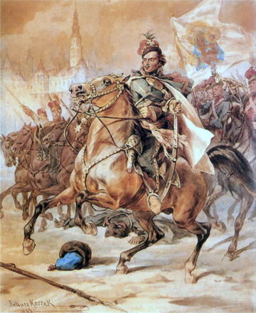 Kazimierz Pułaski pod&nbsp;Częstochową (obraz Juliusza Kossaka)