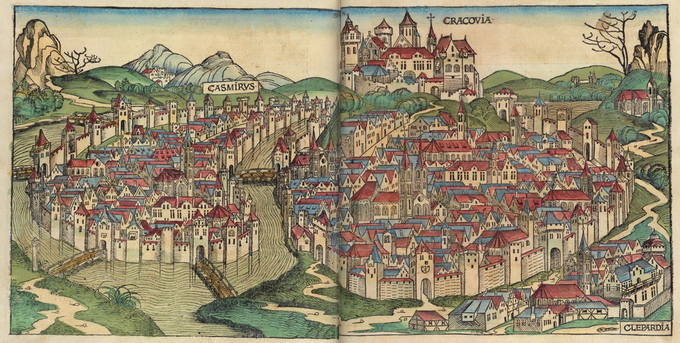 Widok na Kraków z 1493 roku