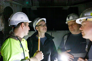 Mateusz Morawiecki podczas uroczystości uruchomienia pieca WTR w Hucie Miedzi „Legnica” 