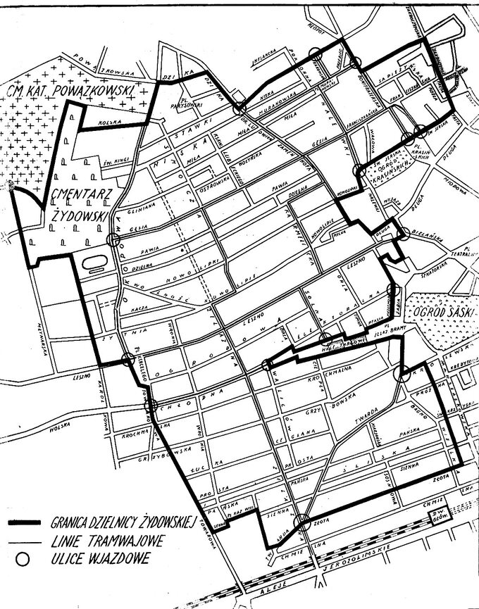 Mapa getta warszawskiego