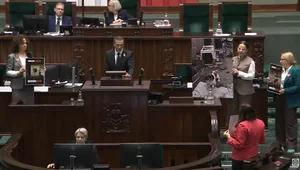 Miniatura: "Happening" w Sejmie. Sachajko: Pani...