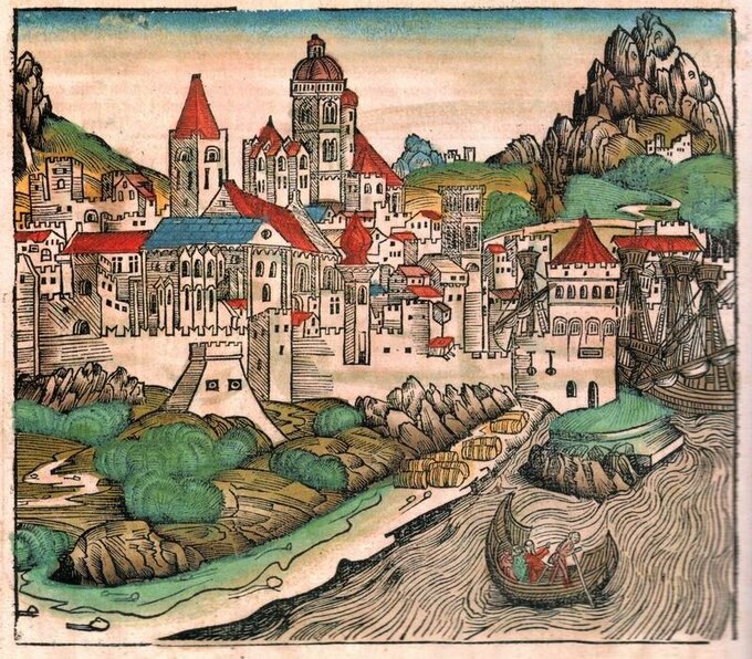 Widok Moguncji  (Liber chronicarum, 1493)