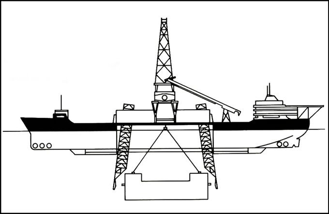 Schemat budowy Glomar Explorera