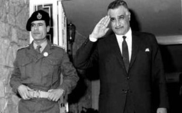 Muammar Kaddafi (przyw&oacute;dca Libii) i&nbsp;Gamal Naser (prezydent Egiptu)