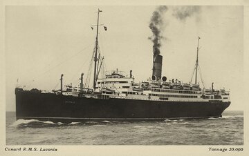 &bdquo;Laconia&rdquo; na&nbsp;poczt&oacute;wce z&nbsp;1921&nbsp;r.
