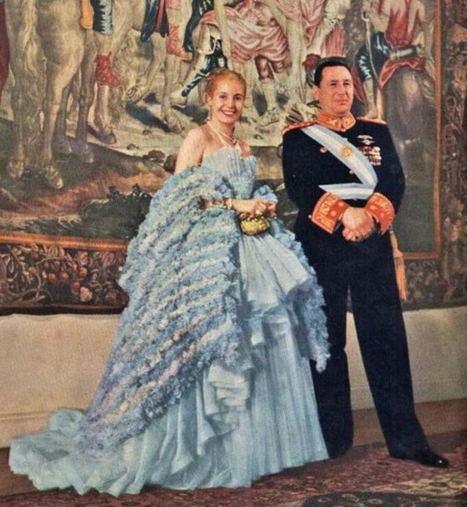 Evita i Juan Perón w 1947 roku