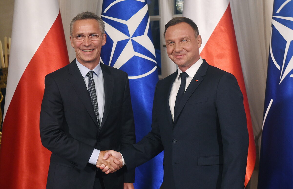 Prezydent Andrzej Duda i sekretarz generalny NATO Jens Stoltenberg 
