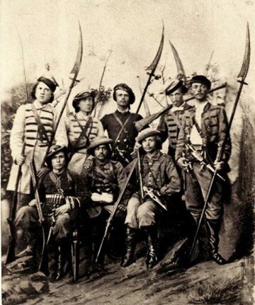 Kosynierzy z&nbsp;powstania styczniowego, rok 1863