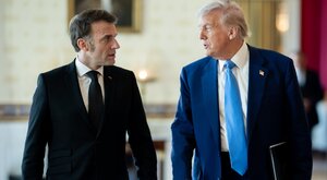 Miniatura: Trump ostrzega przed Macronem. "Celowo lub...