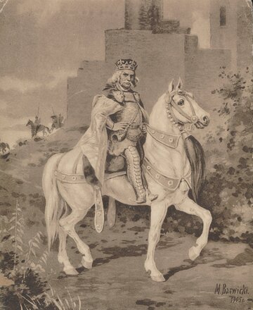 Władysław Łokietek, rys. Mieczyslaw Barwicki
