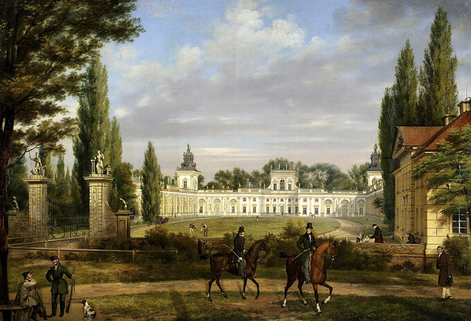 Wincenty Kasprzycki „Widok Pałacu w Wilanowie od strony wjazdu”
