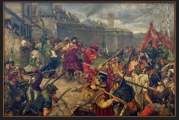 Fritz Neuhaus, Zamordowanie hrabiego Helfensteina podczas rzezi w&nbsp;Weinsbergu