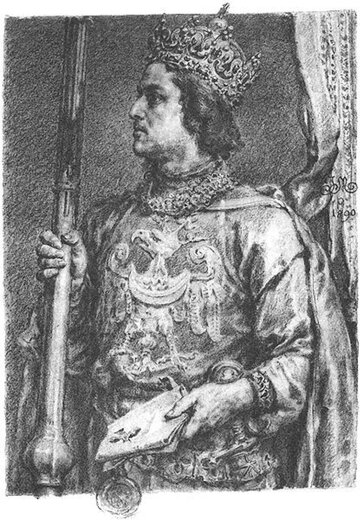 Jan Matejko, kr&oacute;l Przemysł II