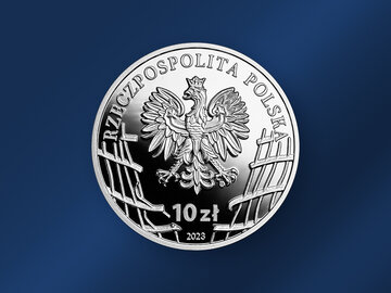 Awers monety &bdquo;Wyklęci przez komunist&oacute;w żołnierze niezłomni&rdquo; &ndash; J&oacute;zef Kuraś &bdquo;Ogień&rdquo;