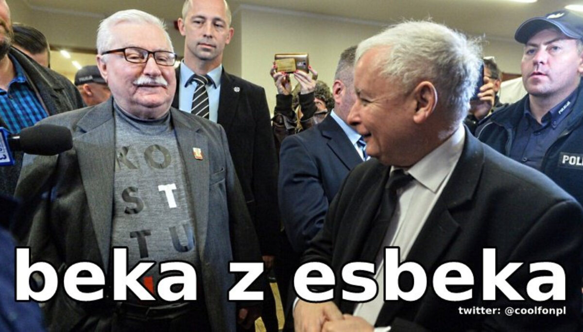 Wałęsa i Kaczyński w sądzie. Memy 