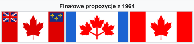 Propozycje flagi Kanady z 1964 roku