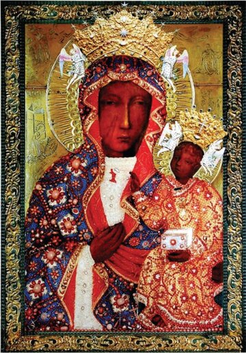 &bdquo;Matka Boża&rdquo; Matka Częstochowska koralowo-perłowa
