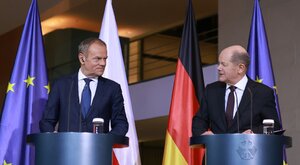 Miniatura: Tusk w Berlinie zapytany o reparacje od...