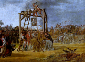 Wieszanie zdrajc&oacute;w (in effigie). Autor: Jan Piotr Norblin