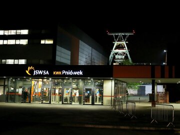 Wejście na&nbsp;teren kopalni Jastrzębskiej Sp&oacute;łki Węglowej Pni&oacute;wek w&nbsp;Pawłowicac