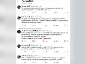 Wpisy Tomasz Lisa na&nbsp;portalu X o&nbsp;spotkaniu Karola Nawrockiego z&nbsp;Donaldem Trumpem