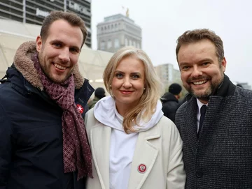 Jan Kanthak, Katarzyna Sójka i Rafał Bochenek na Marszu Niepodległości 2025 