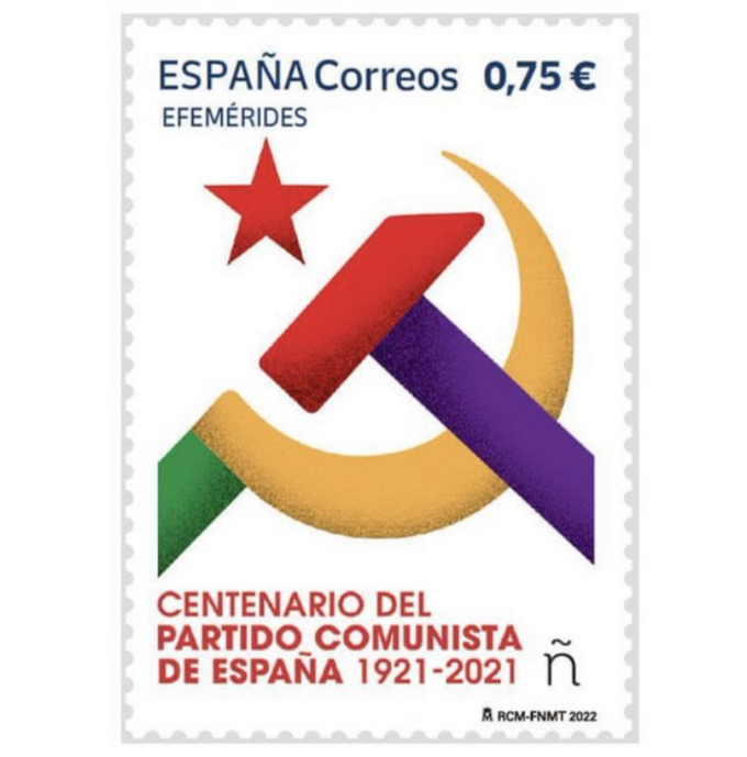 Znaczek hiszpańskiej Partii Komunistycznej, zdjęcie ilustracyjne