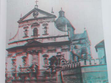 Krak&oacute;w, kości&oacute;ł pw. św. Piotra i&nbsp;Pawła. Fotografia stereoskopowa