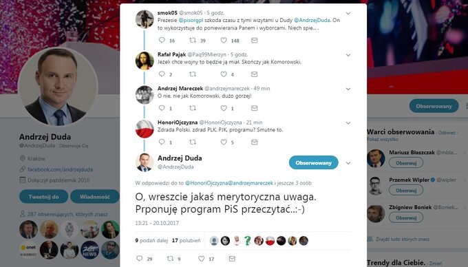 Prezydent Andrzej Duda odpowiada internautom